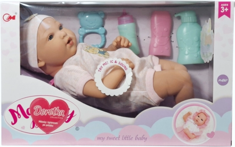 Singing and talking Dorotka doll in Polish with accessories - 1 piece