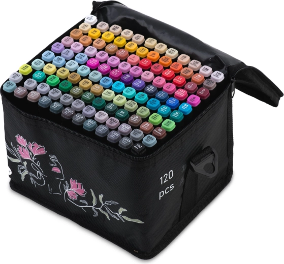 120 živahnih barv v prenosnem etuiju