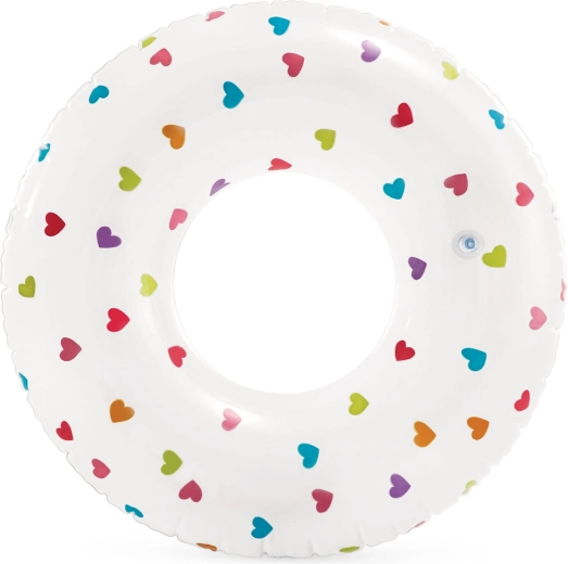 Napenljiv plavalni obroč s srčki 81 cm Intex