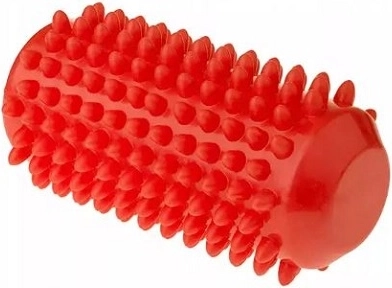Fizjo rehabilitacijski masažni valjček z izboklinami 12,8 cm rdeč