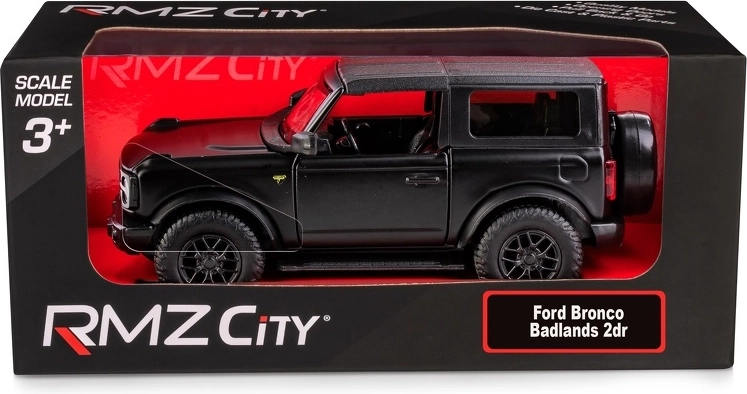 Kovinski model avtomobila Ford Bronco Badlands 2023 1:32/39 mat črna