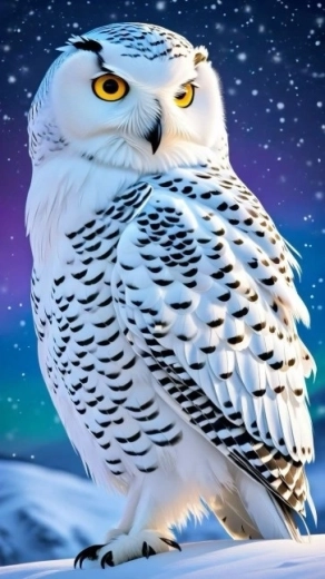 Norimpex diamond painting white owl at night 30 × 40 cm