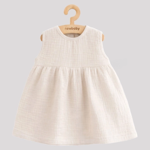 Muslinasta dojenčkova obleka New Baby Ella linen