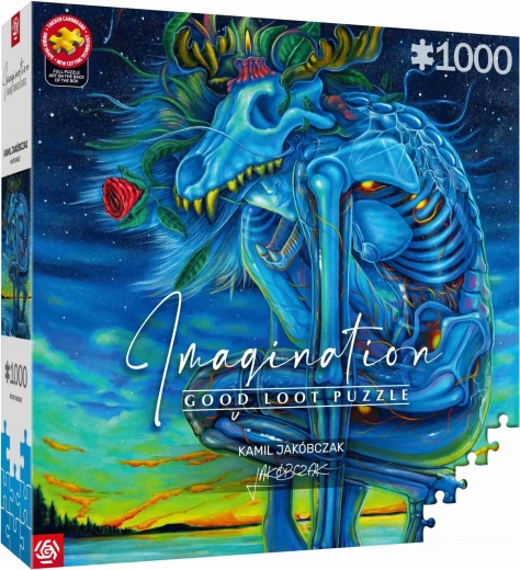 Puzzle Imagination: Kamil Jakóbczak – beli volk 1000 koščkov