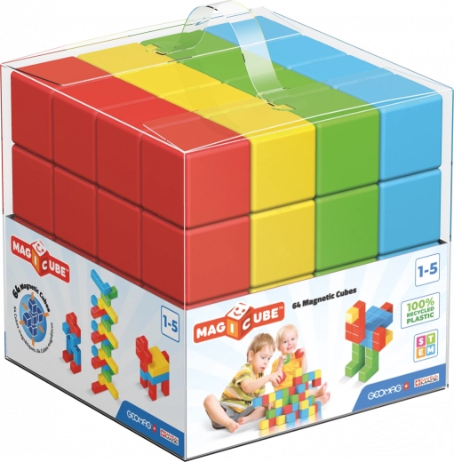 Geomag Magicube barvne magnetne kocke, 64 delov