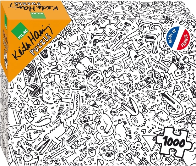 črno-bela sestavljanka VILAC KEITH HARING – 1000 kosov