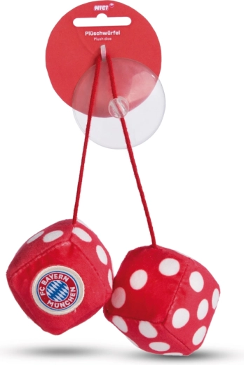 Nici Green plišaste kocke za avto FC Bayern München 4 cm