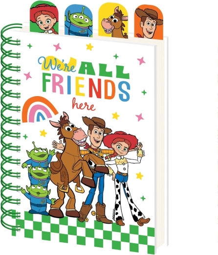 Toy Story spiralni blok A5 z zaznamki