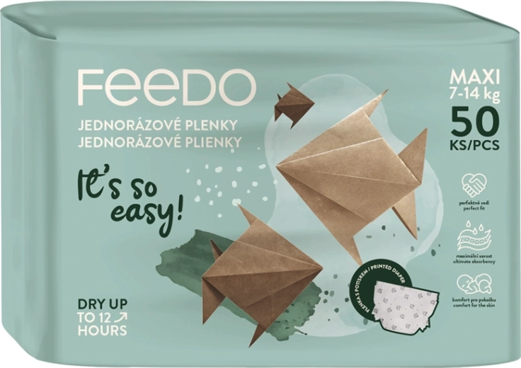 Plenice za enkratno uporabo FEEDO maxi (7–14 kg) – 50 kosov