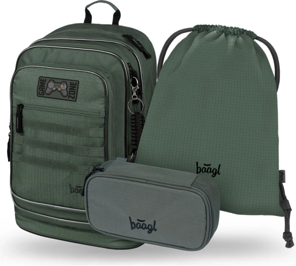 Baagl Set 3 Cubic Grove: nahrbtnik, peresnica, vrečka