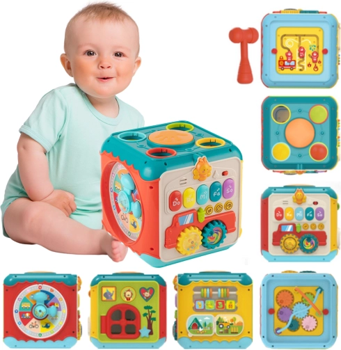 Montessori aktivna kocka 6v1
