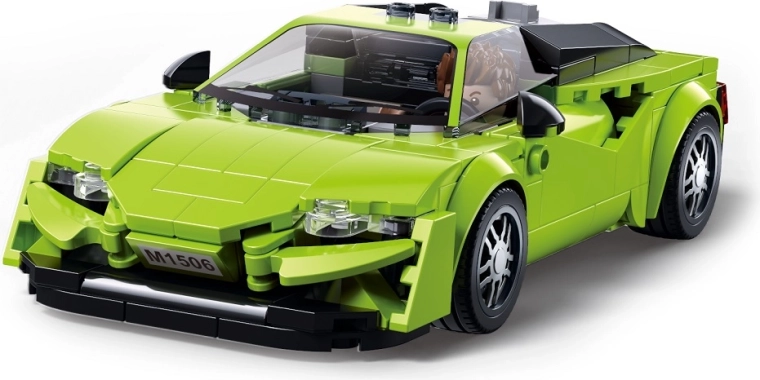 Sluban ModelBricks zeleni športni avtomobil 1:32