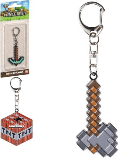 Kovinski obesek za ključe Minecraft v obliki krampa - 1 kos