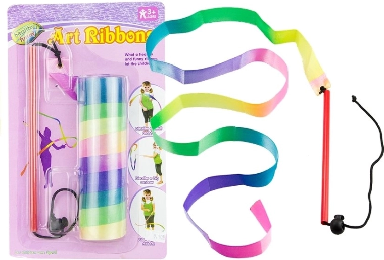 Mavrični plesni trak za ritmično gimnastiko 121 cm