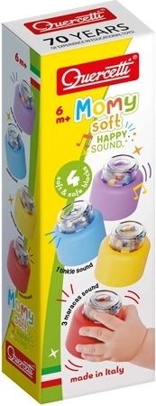 Quercetti Momy Soft Happy Sound mehke zvočne kocke – 4 kosi