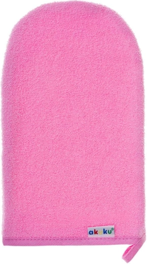 Frotirna rokavična krpica Akuku roza