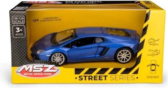 MSZ Lamborghini Aventador Coupé v merilu 1:24, modre barve