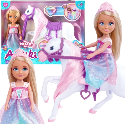 Woopie Royal komplet punčka princesa s konjem