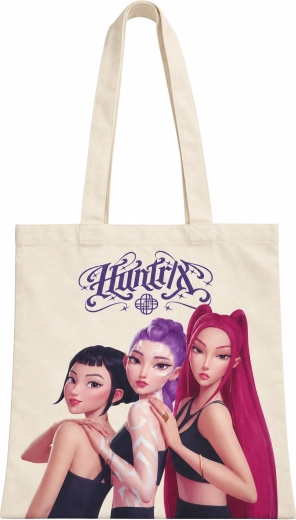 Nakupovalna torba K-Pop Demon Hunters HUNTR/X kremne barve