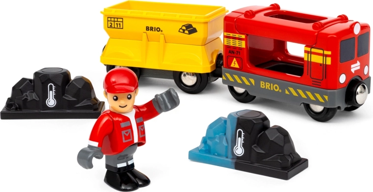 Brio world tovorni vlak z drahokami, ki spreminjajo barvo