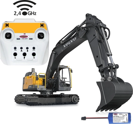 Kovinski RC bager Volvo EC160E v merilu 1:16 z rušilnim kompletom