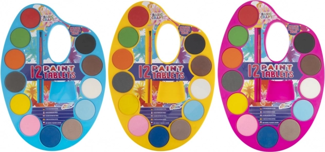Grafix paleta z vodnimi barvami 12 kos rumena