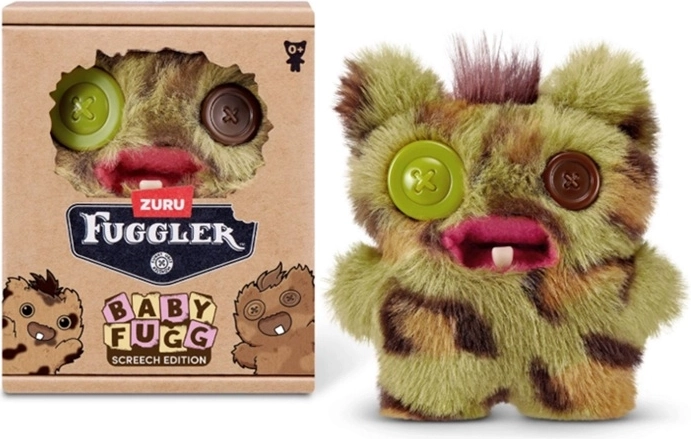 Plišasta pošast ZURU Fuggler Baby Fugg Screech v zeleno-rjavi barvi