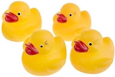 Rubber Bath Ducks (Set of 4)