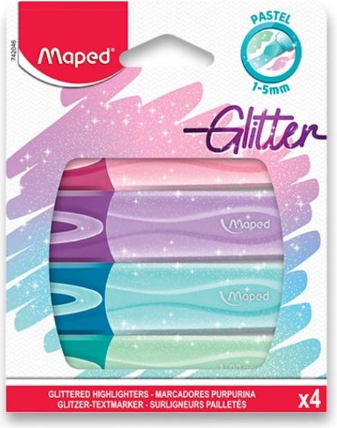 Maped označevalniki Classic Glitter, komplet 4 kos