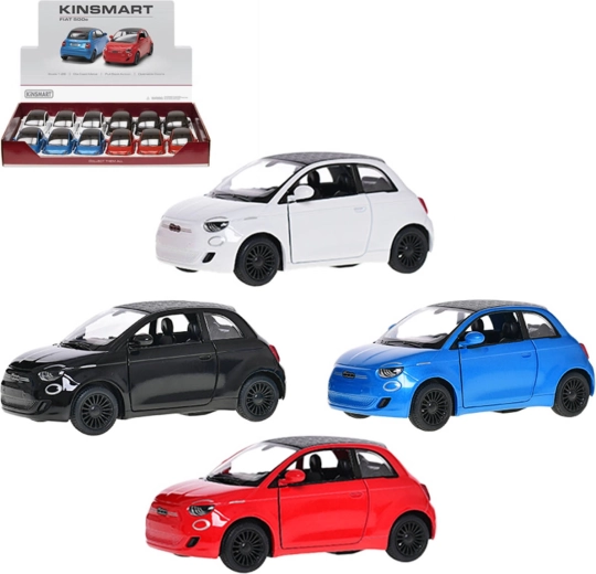 Kinsmart die-cast metal car model Fiat 500e 1:28 with pull-back action - 1 piece