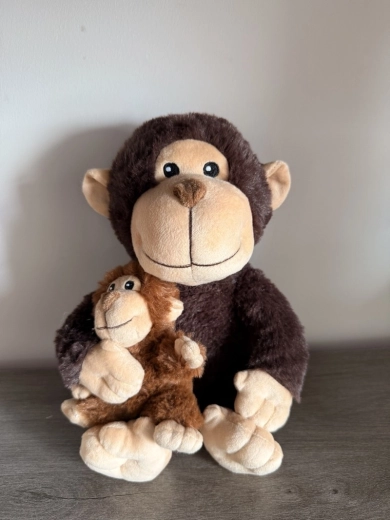 Steppos warming microwave plush monkey with baby