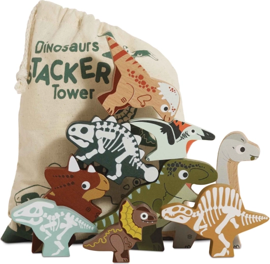 Le Toy Van wooden dinosaur figures – stacking puzzle