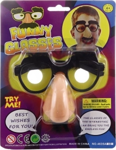 Karnevalna očala z nosom in brki