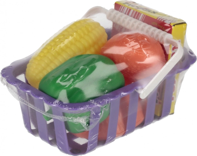 Basket with goods for immediate play