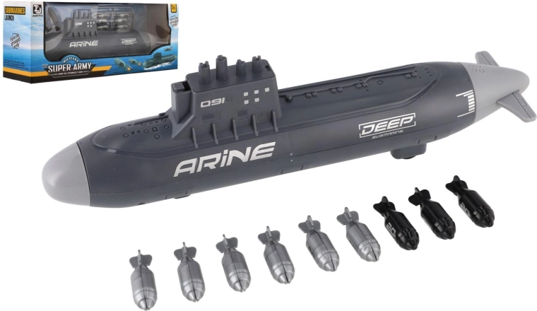 Strelna podmornica s vztrajnikom za vodo