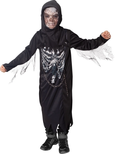 Kids’ grim reaper costume M in eco packaging