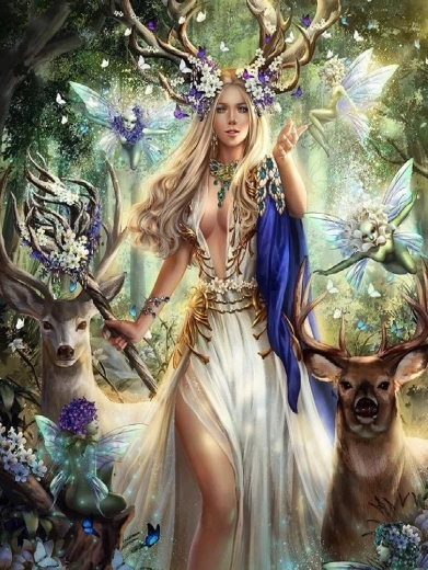Norimpex diamond painting Forest Woman 30 × 40 cm
