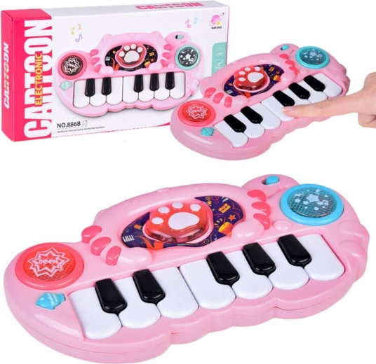 Interaktivne otroške klaviature v obliki mucke z lučkami in melodijami