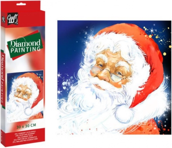 Diamantno slikanje Santa 30x30 cm