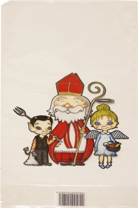 Miklavžev prozoren PVC vrečka 21 × 40 × 8,5 cm