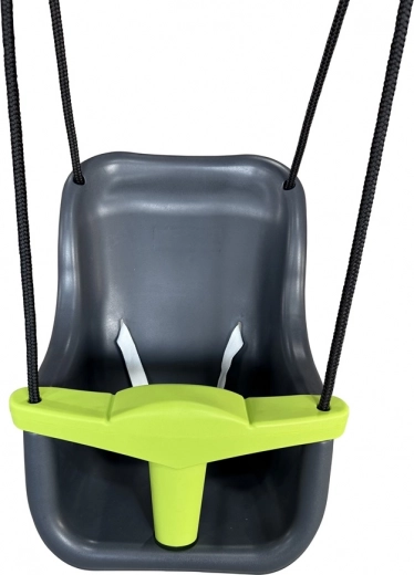 Plastično otroško gugalnico z varnostnim pasom, antracit