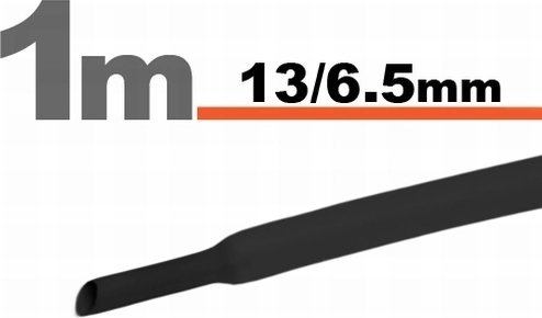 Black heat-shrink tubing 13 / 6.5 mm