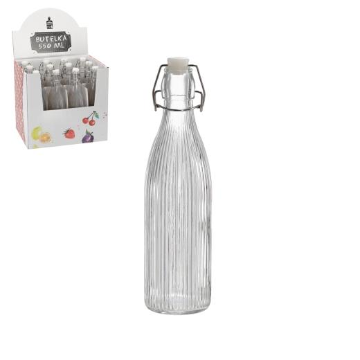 Steklenica 550 ml okrogla z mehanskim zapiralom (12 kosov)