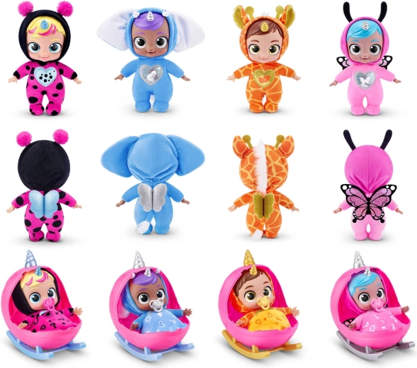 Cradle, pacifier and blanket for baby-care play