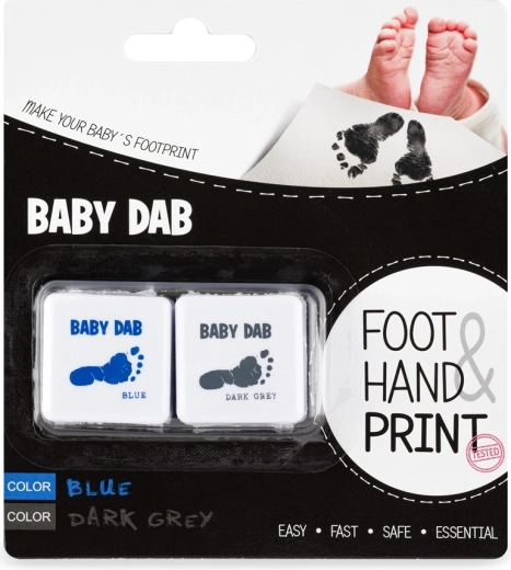 BABY DAB baby hand and footprint ink – 2 pcs (purple and grey)