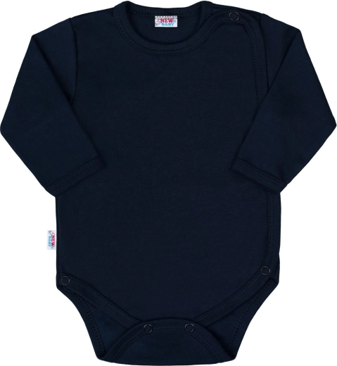 Otroški bodi za dojenčke s zapenjanjem po celotni dolžini New Baby Classic II temno moder