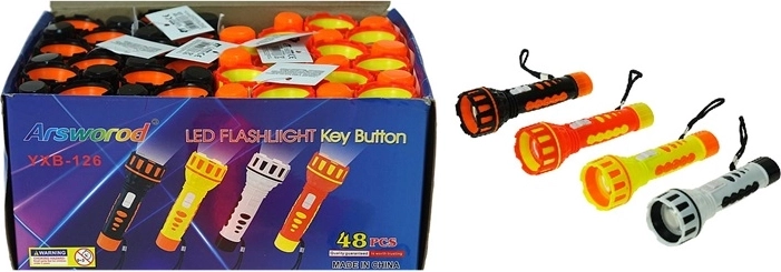 Mini LED flashlight for kids with wrist strap
