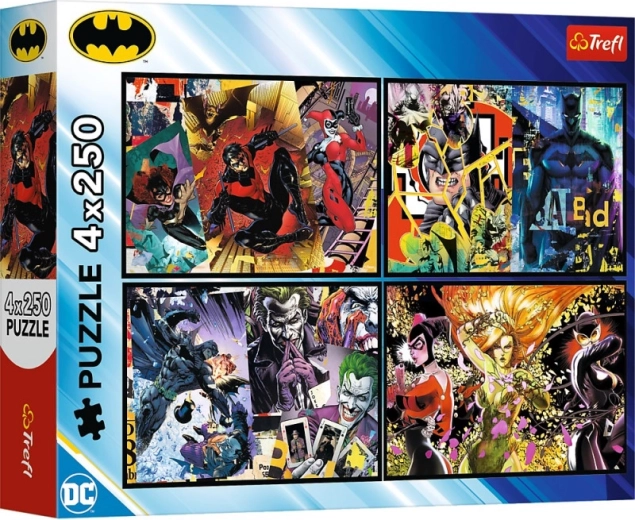 Sestavljanka 4 × 250 koščkov BATMAN