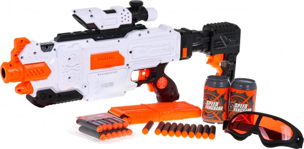 Električni otroški blaster 8+ z mehkimi naboji in dodatki Fast Pioneer