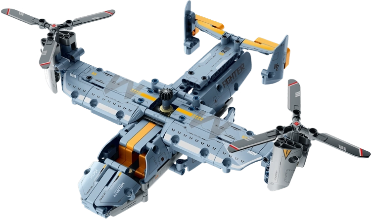 Osprey aircraft model (tilt-rotor) as a rescue/transport machine